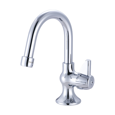 CENTRAL BRASS Single Handle Bar Faucet, NPSM, Single Hole, Polished Chrome, Flow Rate (GPM): 1.5 0281-AC